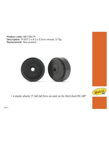 Llanta plastico 17.3x8.2x0.5mm 0.75g