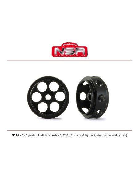 Llantas delanteras Plastico CNC 3/32 17 mm 0,3 gr
