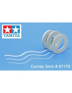 TA87178 - Cinta adhesiva de enmascarar para curvas 3mm de Tamiya