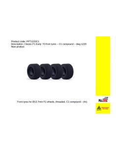 PO-PPT1220C1 - Neumático C1 Delanteros F1 Años 70. DWG 1220 Policar