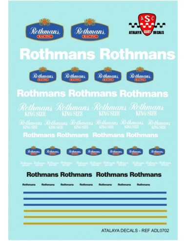 Calca genérica Rothmans - ADL0702 de Atalaya Decals