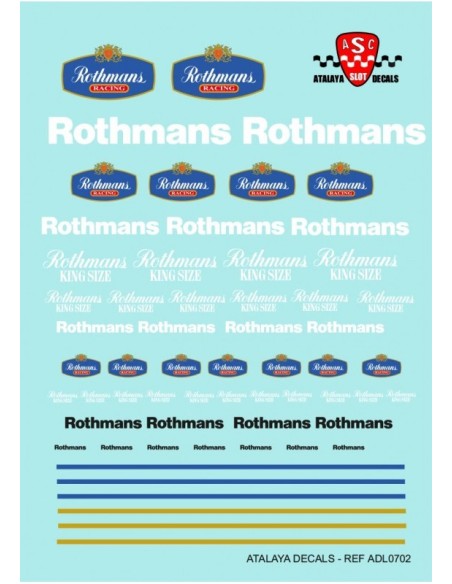 Calca genérica Rothmans - ADL0702 de Atalaya Decals