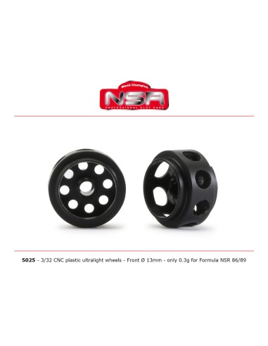 NSR5025 - Llantas delanteras Plastico CNC 3/32 13mm 0,3 gr