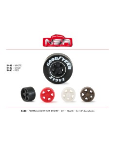 NSR5443 - Tapacubos FORMULA 1 86/89 Rojos 4 uds