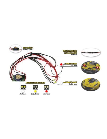 DS-0127 - Kit luces permanentes 4 delanteras + 2 posteriores con efecto freno