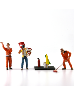 Pack figuras Comisarios Pista pintados 1/32