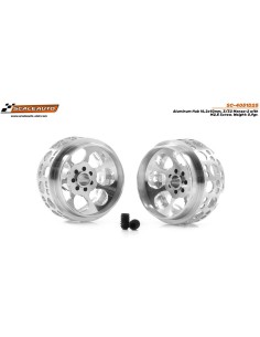  Scaleauto Llanta Aluminio 16,2x10mm. Monza-2 para Ejes 2,38mm. Tornillo M2,5. Peso 0,9gr