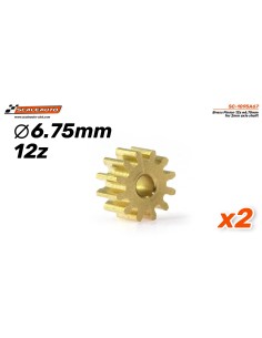 SC-1095A67 - Piñón 12d. Laton ø6,75mm para eje de 2mm