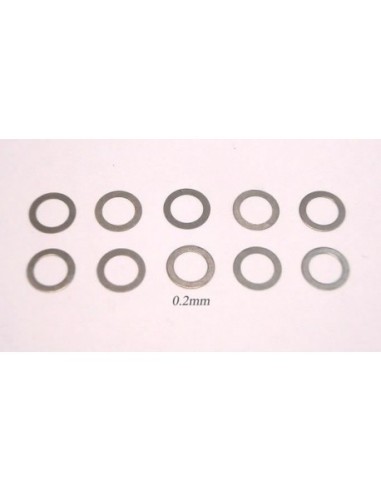 10 X Espaciadores metal para guias 1/32 0,2mm