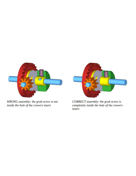Corona 23D In-line ejes 2.38mm