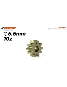 Piñón 10d. Ergal . ø6,5mm para eje de 2mm