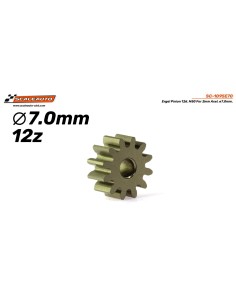 Piñón 12d. Ergal . ø6,5mm para eje de 2mm