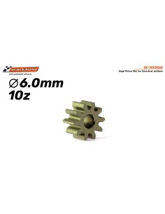 Piñón 10d. Ergal . ø6,0mm para eje de 2mm