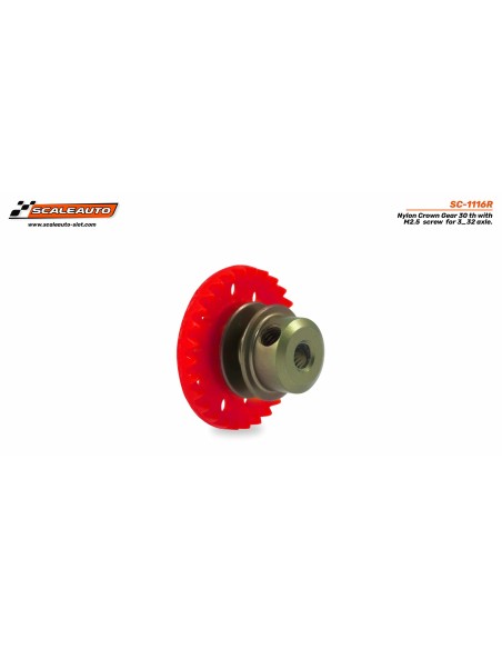 Corona 30d inline nylon roja con tornillo M2.5