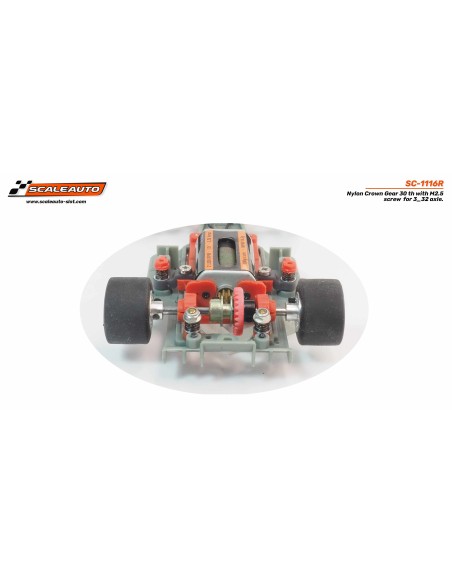 Corona 30d inline nylon roja con tornillo M2.5