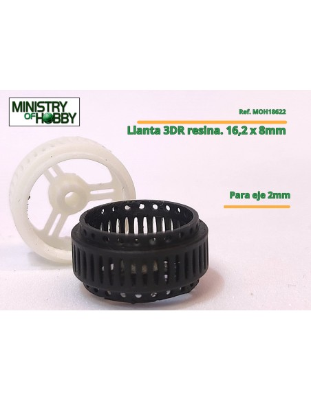 Llanta 3DR 16,2x8mm para eje 2,00"