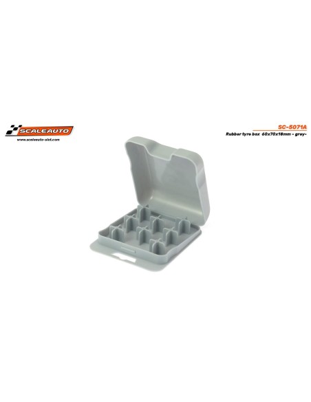 Caja porta neumaticos goma 60x70x18mm -gris-