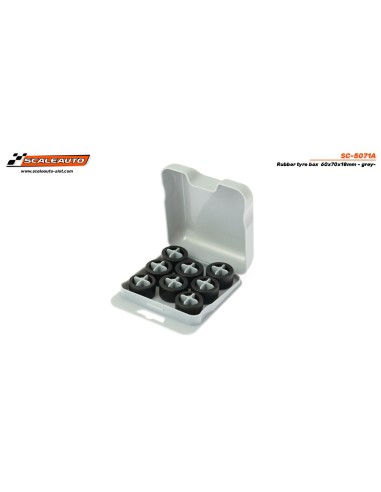Caja porta neumaticos goma 60x70x18mm -gris-