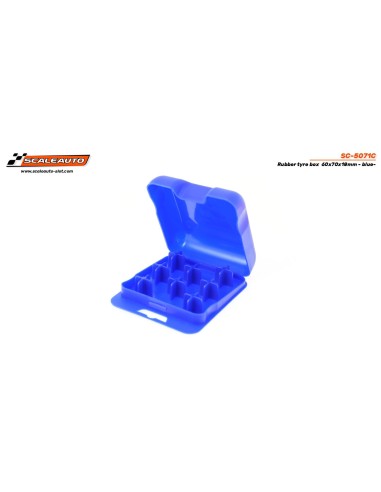 Caja porta neumaticos goma 60x70x18mm -azul-