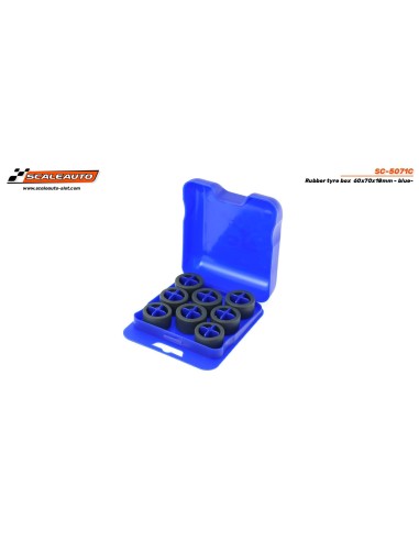 Caja porta neumaticos goma 60x70x18mm -azul-