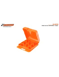 Caja porta neumaticos goma 60x70x18mm -naranja-