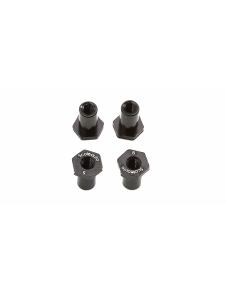 Casquillo sujección H 5mm Alum negro hexagonal