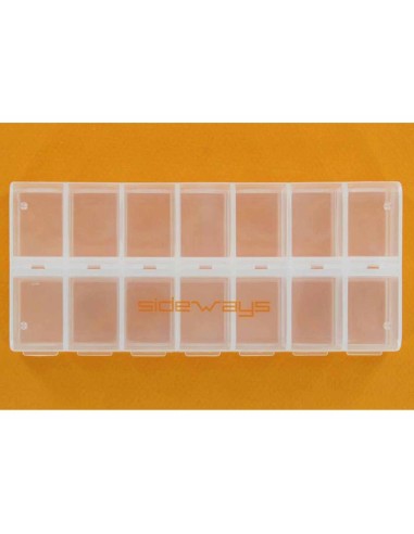 Caja de 14 compartimientos con cierre