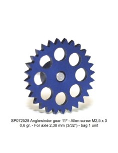 Corona Z28 x 16,8 engranaje angular 11grados AZUL