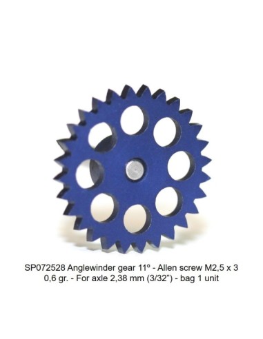 Corona Z28 x 16,8 engranaje angular 11grados AZUL