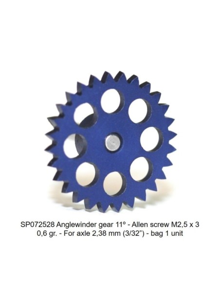 Corona Z28 x 16,8 engranaje angular 11grados AZUL