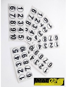 100 dorsales adhesiv. 1-10