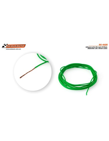 Cable silicona 0.9mm 2m. Color verde