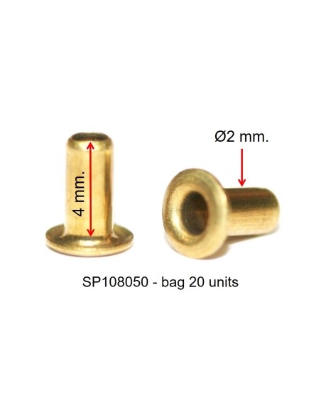 Terminal para cable eléctrico Ø2 x 4 mm.