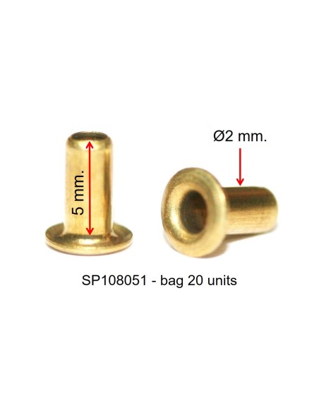 Terminal para cable eléctrico Ø2 x 5 mm
