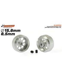 Llanta Aluminio 15.8x8.5mm. Lightweight para Ejes 2,38 mm