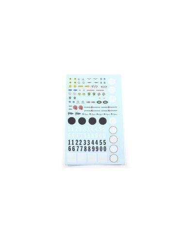1 hoja de calcas para decorar coches clásicos SC-9001 de Scaleauto
