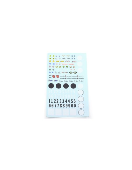1 hoja de calcas para decorar coches clásicos SC-9001 de Scaleauto
