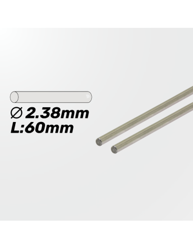Eje Acero Pro Scaleauto 2,38mm x 60mm SC-1212