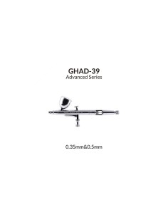 Aerógrafo Gaahleri gravedad GHAD-39 con aguja de 0.35 y 0.5mm. Doble taza de 14ml (1/2 oz) y 7ml (1/4 oz)