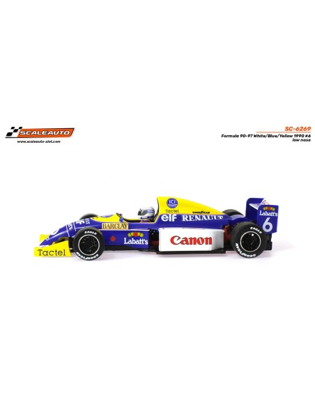 Formula 90-97 White/Blue/Yellow 1990 No.6 | Scaleauto