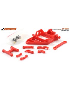 Soporte Motor AW RT3 Offset -0.25mm Extra-Hard (Rojo) de Scaleauto - SC-6537C