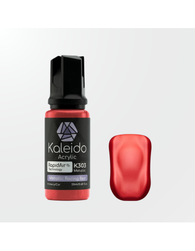 Bote de pintura Kaleido K303 Rojo Metalizado 20ml.