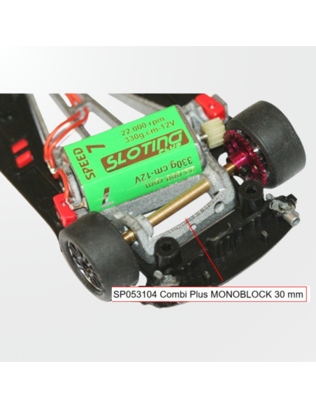 bancada monoblock 3D para motor de coche de slot Sloting Plus.