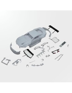 Sideways SWBUSA White Ford Mustang GT3 Body Kit