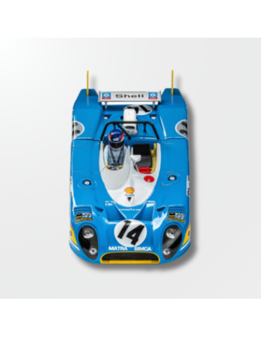 Vista delantera del Matra-Simca MS670B con detalle del #14