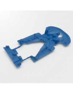 Chasis azul flexible Sideways para Fantasy Car 02 GT3 en vista superior.