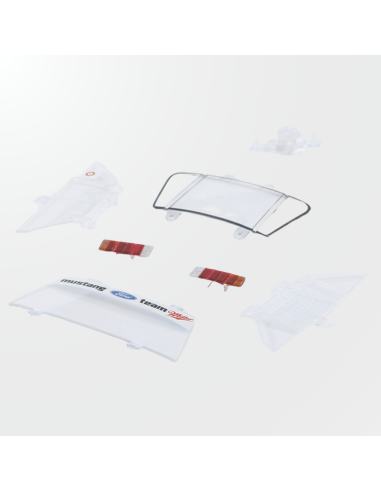 Set de cristales transparentes para Ford Mustang Gr.5 de Sideways.