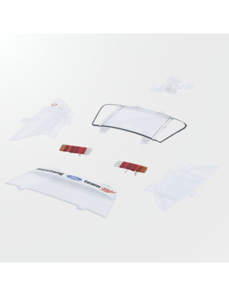 Set de cristales transparentes para Ford Mustang Gr.5 de Sideways.