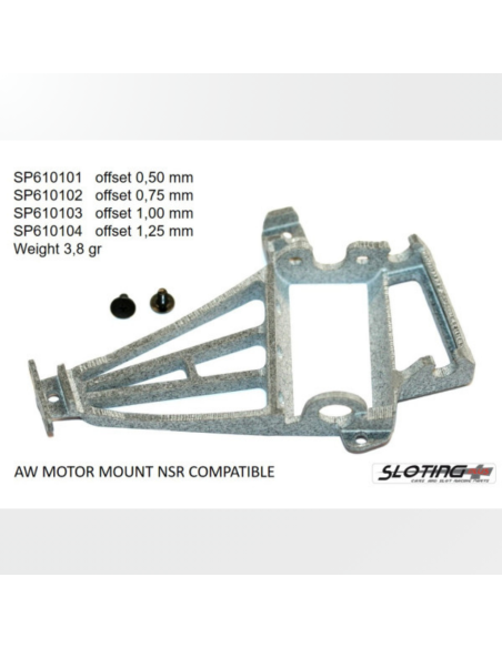 Soporte de motor 3D Sloting Plus compatible con NSR y offset 0,75 mm.