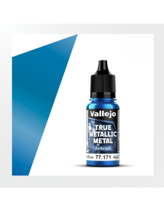 Pintura Vallejo Azul Zafiro para aerógrafo en frasco cuentagotas.